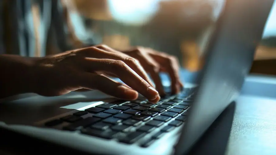 Online shopper completing a secure e-commerce checkout